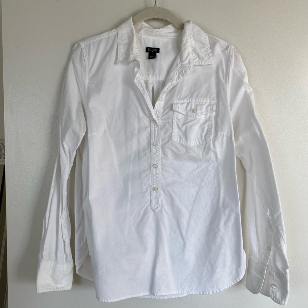 Jcrew White Button Down Size Small Women’s - image 4